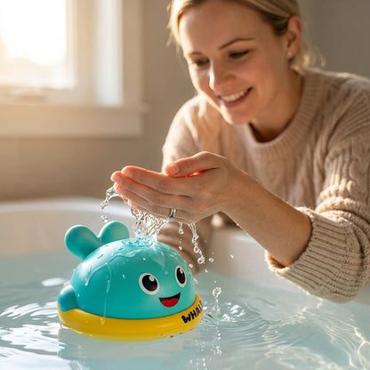 Light-Up Whale Bath Toy with LED Glow Features