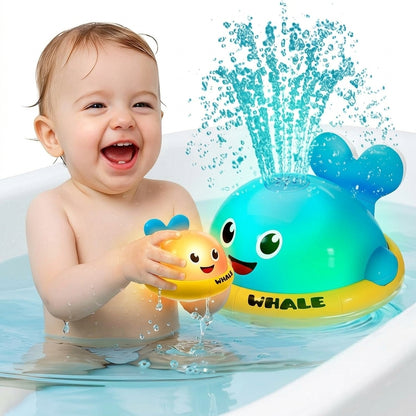 Light-Up Whale Bath Toy with LED Glow Features